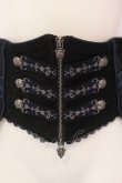 画像2: OZZ ANGELO / Capricious Kitty Corset　コルセット  ブラック×ネイビー O-25-05-12-076-OO-TO-OW-OS (2)