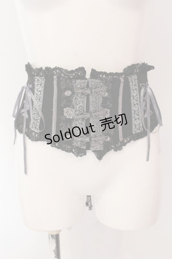 画像1: Ozz oneste / Elegant Rose corset　コルセット  ブラック O-25-05-12-077-OO-TO-OW-OS (1)