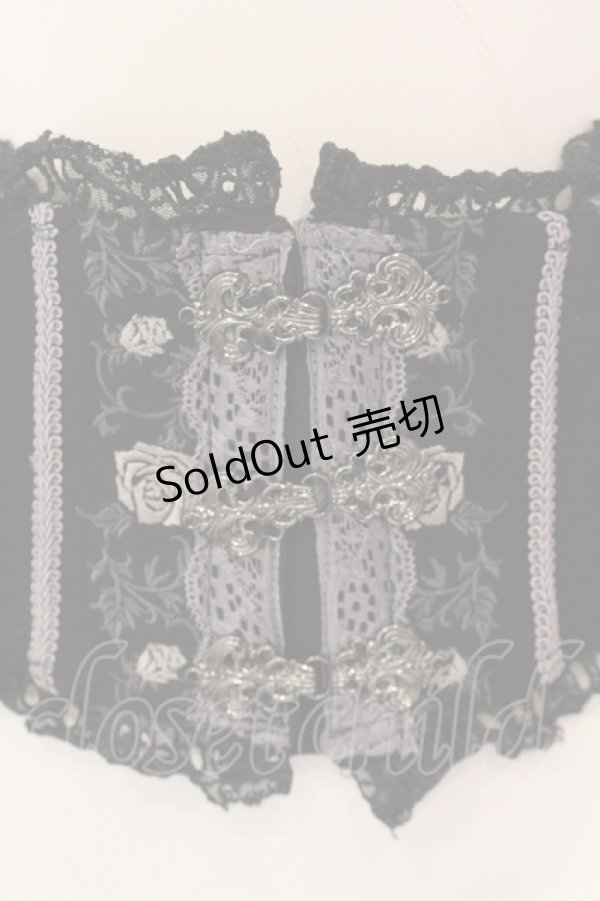 画像2: Ozz oneste / Elegant Rose corset　コルセット  ブラック O-25-05-12-077-OO-TO-OW-OS (2)