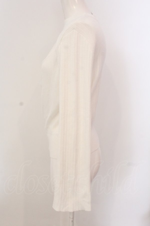 画像3: axes femme / センタージップフレア袖ニット F シロ O-25-05-12-081-AX-TO-IG-OS (3)