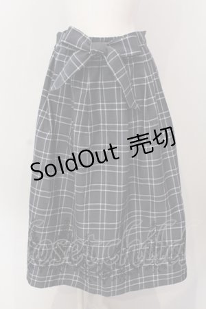 画像: axes femme / フロッキープリントスカート  グレー O-25-05-12-082-AX-SK-IG-ZI