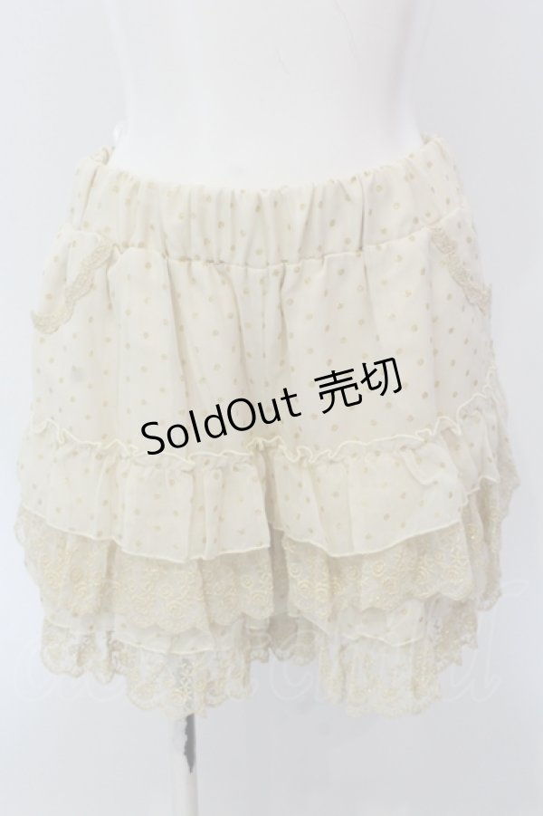 画像1: axes femme / ドットフリルシフォンペチパンツ M アイボリー O-25-05-12-011-AX-PA-IG-OS (1)