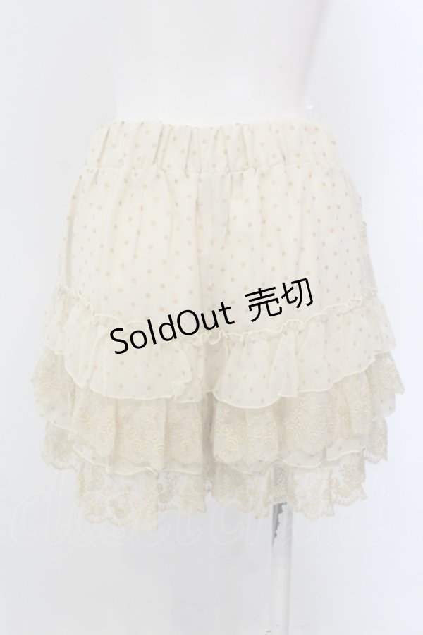 画像3: axes femme / ドットフリルシフォンペチパンツ M アイボリー O-25-05-12-011-AX-PA-IG-OS (3)
