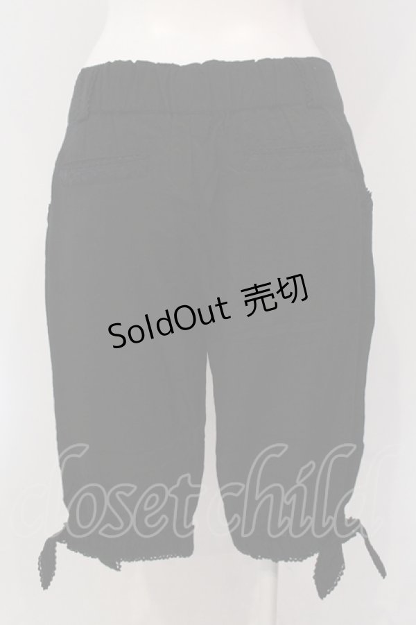 画像2: axes femme / 裾リボンハーフパンツ  クロ O-25-05-12-012-AX-PA-IG-OS (2)