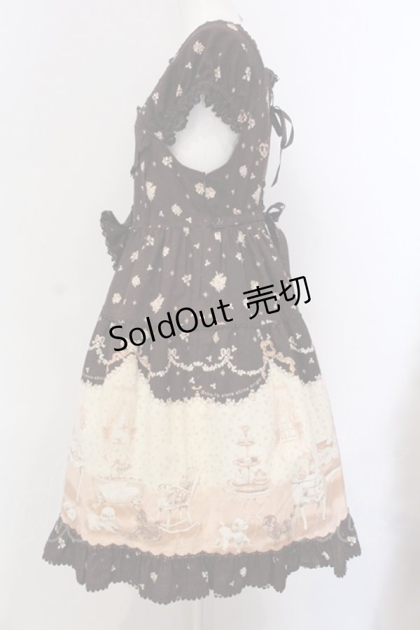 画像4: BABY,THE STARS SHINE BRIGHT / Lovely Sweet Room柄ベビードールジャンパースカート  ブラウン O-25-05-12-015-BA-OP-IG-OS (4)