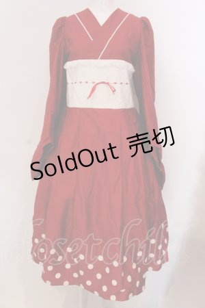 画像: marcHenTica / オードリーモダンワンピース  アカ O-25-05-12-016-LO-OP-IG-OS