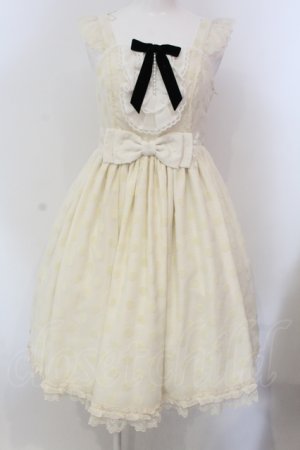 画像: Angelic Pretty / フロッキーDot Frillジャンパースカート  アイボリー O-25-05-12-009-AP-OP-IG-OS