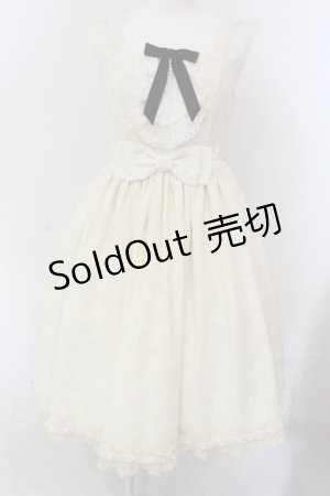 画像: Angelic Pretty / フロッキーDot Frillジャンパースカート  アイボリー O-25-05-12-009-AP-OP-IG-OS