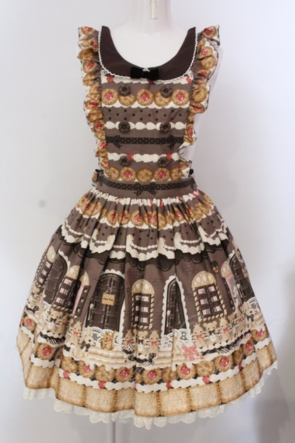 画像1: Angelic Pretty / Sweet Cream Houseエプロン風スカート  ココア O-25-05-12-020-AP-SK-IG-OS (1)
