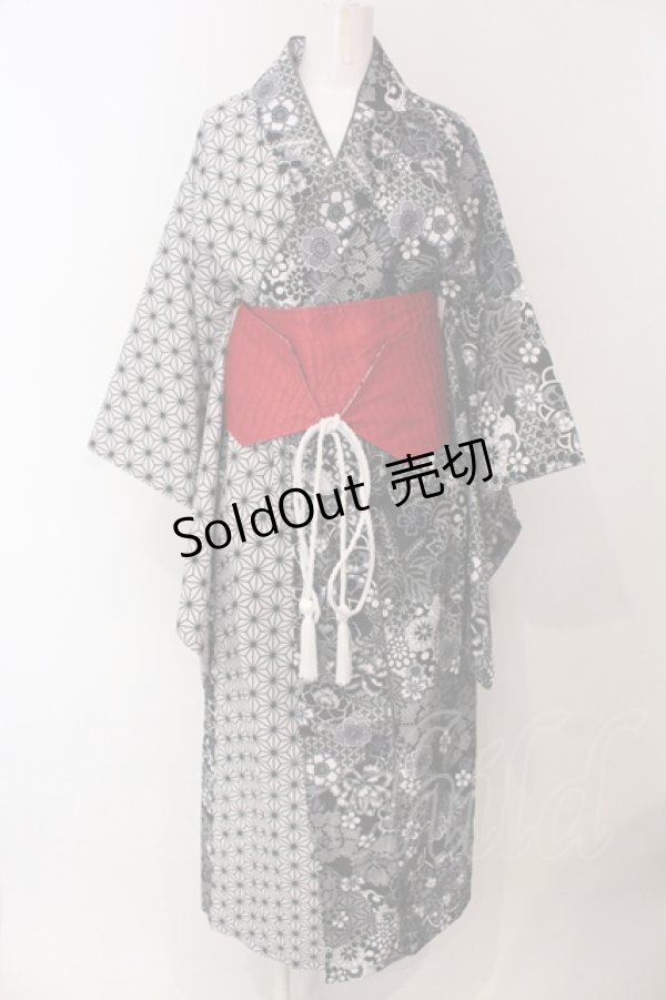 画像1: Qutie Frash / 2024 浴衣3点セット  ブラック O-25-05-13-028-QU-OP-OW-OS (1)
