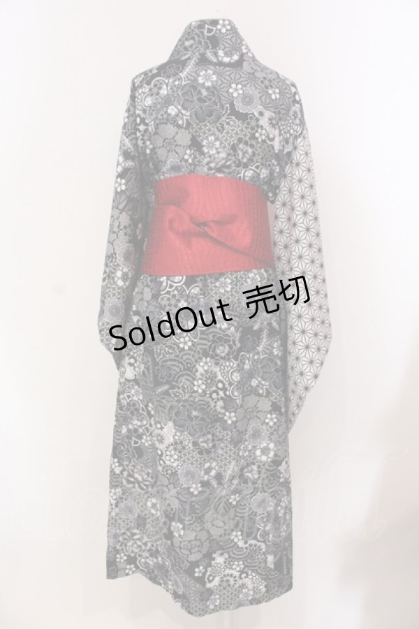 画像4: Qutie Frash / 2024 浴衣3点セット  ブラック O-25-05-13-028-QU-OP-OW-OS (4)