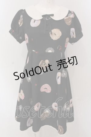 画像: Ank Rouge / Sweets Donutsワンピース M クロ O-25-05-13-056-CA-OP-OW-OS