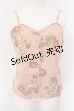 画像: PINK HOUSE / ガーベラプリントキャミソール  ピンク O-25-05-13-066-LO-TO-IG-OS