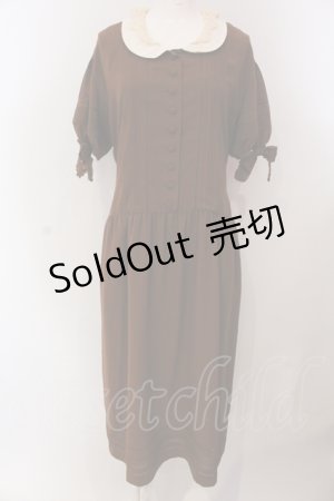 画像: PINK HOUSE / レースダブルカラータックワンピース  ブラウン O-25-05-13-067-LO-OP-IG-OS