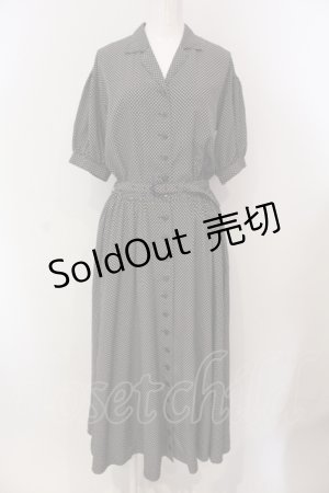 画像: PINK HOUSE / 開襟ドットワンピース  ネイビー O-25-05-13-068-LO-OP-IG-OS