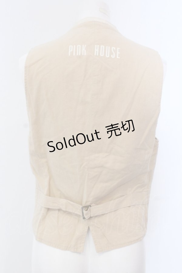 画像3: PINK HOUSE / デニムベスト  アイボリー O-25-05-13-071-LO-TO-IG-OS (3)