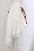 画像3: Qutie Frash / 和柄後ろロングパニエスカート  ホワイト×レッド O-25-05-13-006-QU-SK-OW-OS (3)
