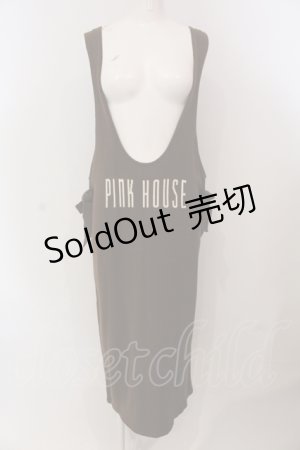 画像: PINK HOUSE / ロゴニットジャンパースカート  ブラウン O-25-05-13-074-LO-OP-IG-OS