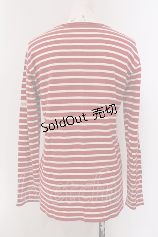 画像2: PINK HOUSE / ボーダーカットソー  アカ×シロ O-25-05-13-078-LO-TO-IG-ZI (2)