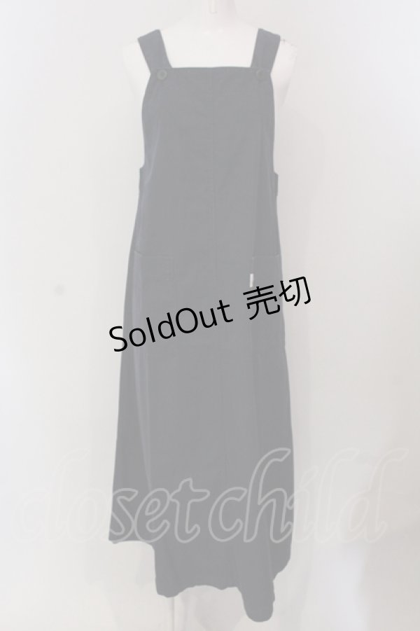 画像1: powder / ポケットサロペットワンピース  ネイビー O-25-05-13-081-LO-OP-IG-OS (1)