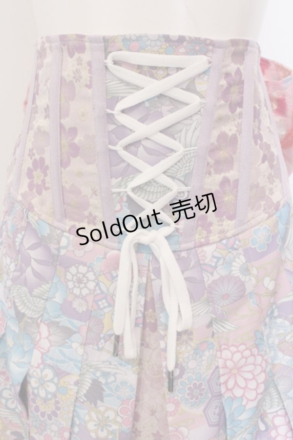 画像2: Qutie Frash / リボン袴コルセット  パステル O-25-05-13-007-QU-SK-OW-OS (2)
