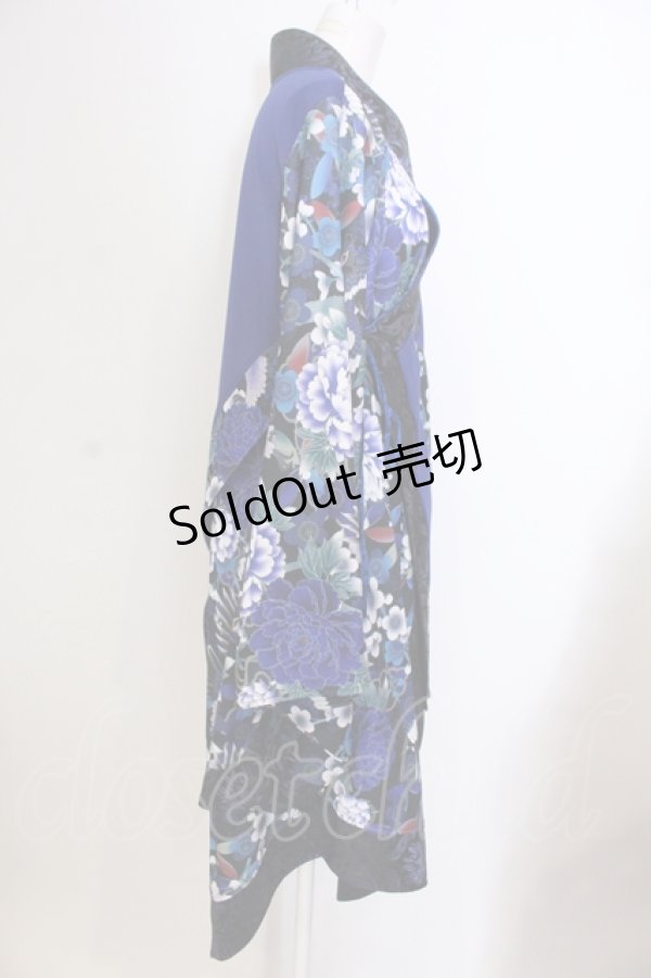 画像3: Qutie Frash / 着物カーデ  ブルー O-25-05-13-015-QU-JA-OW-OS (3)