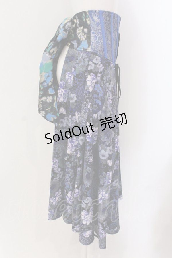 画像3: Qutie Frash / リボン袴コルセット  ブルー O-25-05-13-018-QU-SK-OW-OS (3)