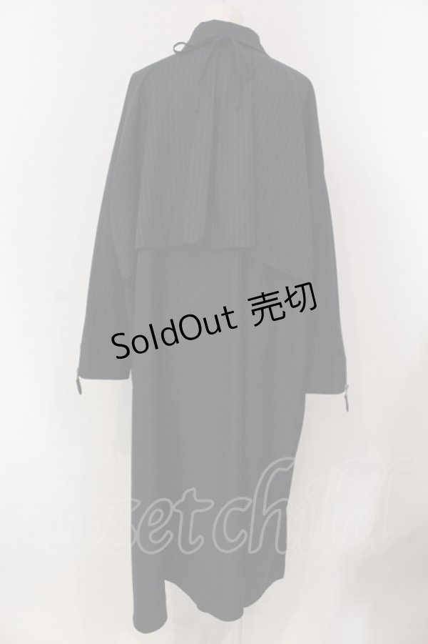 画像3: Qutie Frash / ネクタイ付きBIGシャツ  ネイビー O-25-05-13-023-QU-BL-OW-OS (3)