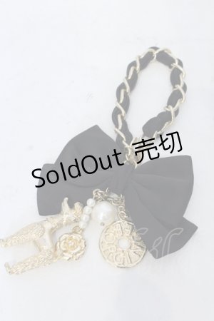 画像: INGEBORG / リボンプードルバッグチャーム  ゴールド×クロ O-25-05-14-051-LO-ZA-IG-OS