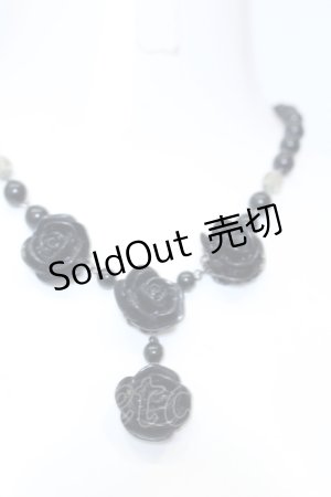 画像: INGEBORG / カメリアパールネックレス  クロ O-25-05-14-052-LO-AC-IG-OS