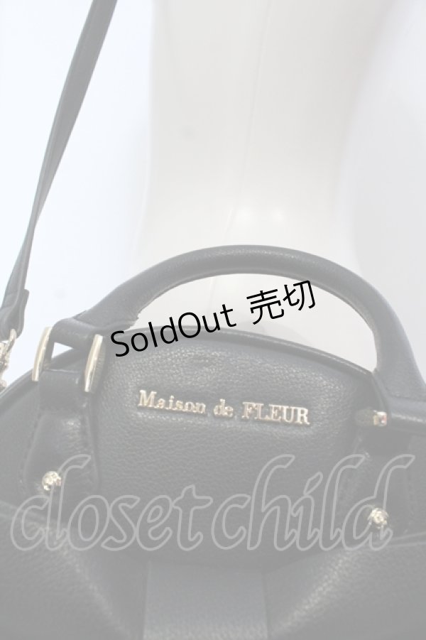画像2: 【SALE】Maison de FLEUR / 青木美沙子さんコラボ ラウンドリボンショルダーバッグ  クロ O-25-05-14-003-LO-BG-IG-ZTK013 (2)