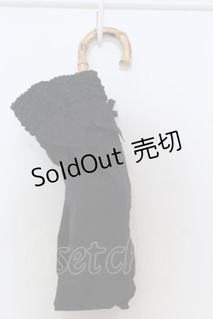 画像: INGEBORG / フリル使い折りたたみ傘  クロ O-25-05-14-063-LO-ZA-OW-OS