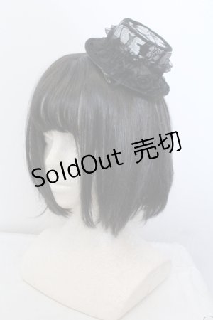画像: MIHO MATSUDA / ミニハット  総レース×ブラック O-25-05-14-083-GO-AC-OW-OS