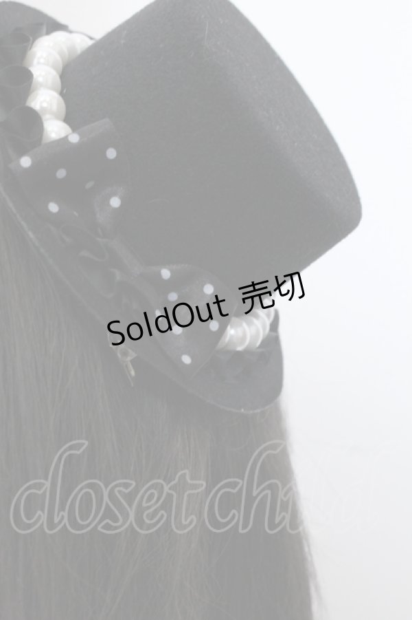 画像2: MIHO MATSUDA / ミニハット  パール×ブラック O-25-05-14-084-GO-AC-OW-OS (2)