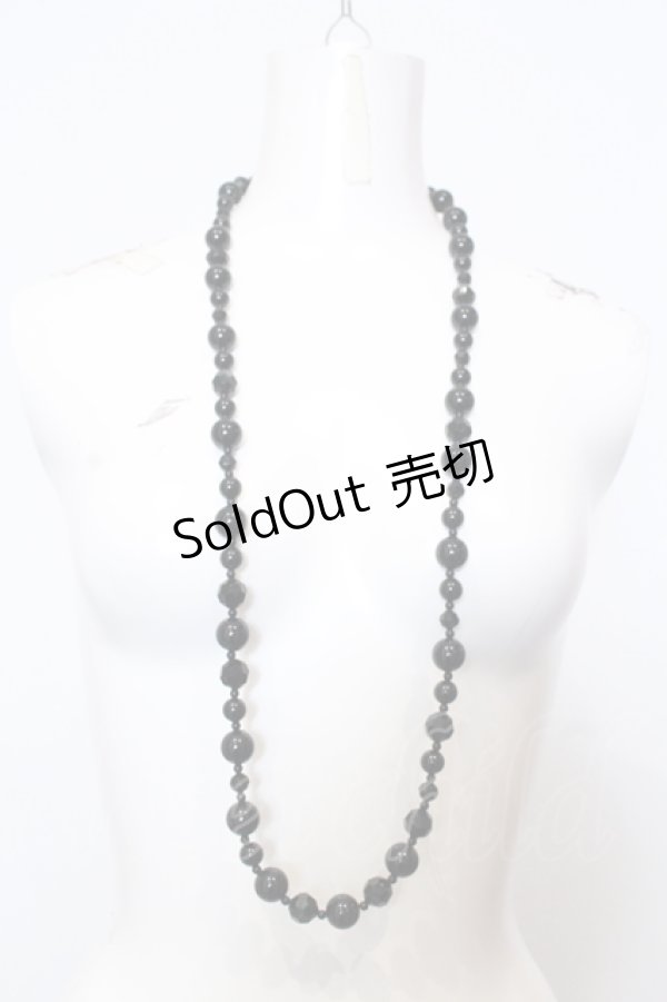 画像2: INGEBORG / ビーズネックレス  クロ O-25-05-14-016-LO-AC-OW-OS (2)
