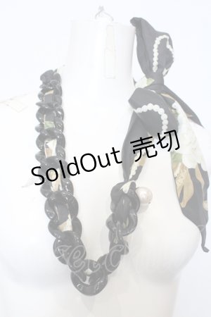 画像: INGEBORG / チェーンスカーフネックレス  クロ O-25-05-14-030-LO-AC-IG-OS