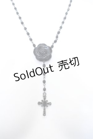 画像: INGEBORG / 十字架カメリアネックレス  クロ O-25-05-14-044-LO-AC-IG-OS
