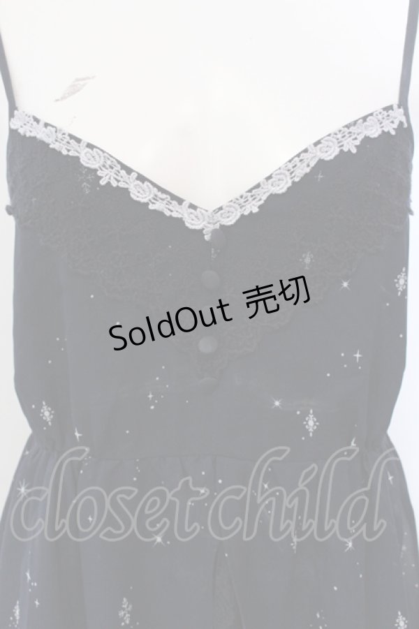 画像2: axes femme / ムーンキャットキャミワンピ  ネイビ O-25-05-15-032-AX-OP-IG-OS (2)