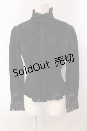 画像: Innocent World / スタンドカラーローズヨークブラウス L クロ O-25-05-15-036-IW-BL-IG-OS