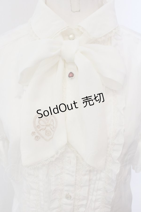 画像2: axes femme POETIQUE / ストーンボタンブラウス  オフシロ O-25-05-15-037-AX-BL-IG-OS (2)