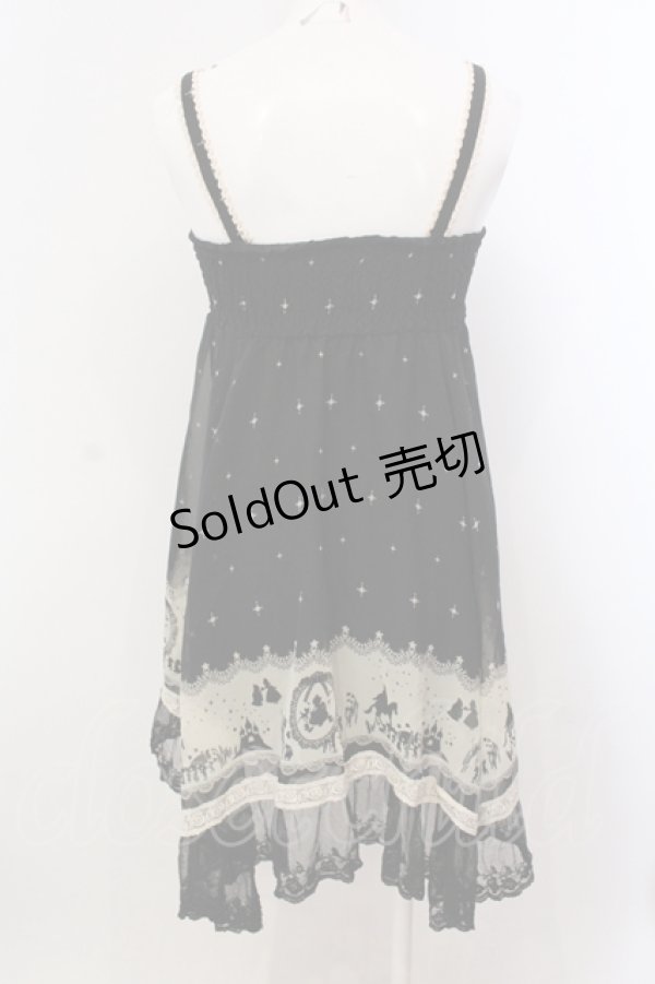 画像3: axes femme / 童話柄2WAYチュニック M クロ×アイボリー O-25-05-15-038-AX-OP-IG-OS (3)