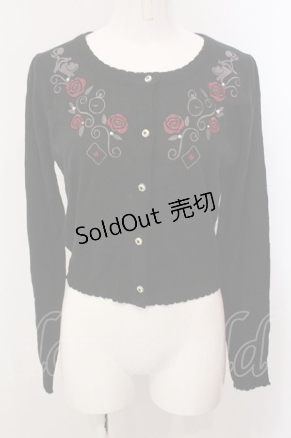 画像1: axes femme POETIQUE / 不思議の国のアリス/カーディガン M クロ O-25-05-15-042-AX-TO-IG-OS (1)