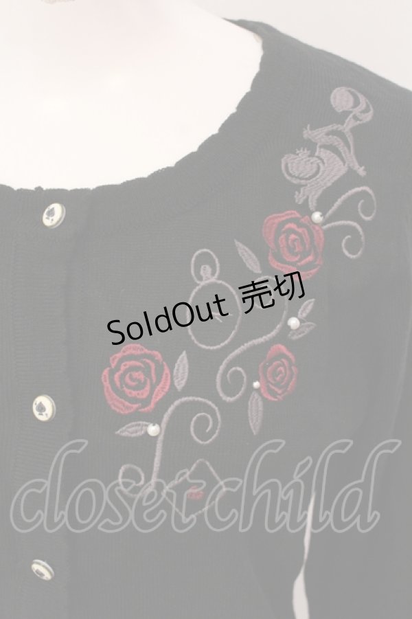 画像2: axes femme POETIQUE / 不思議の国のアリス/カーディガン M クロ O-25-05-15-042-AX-TO-IG-OS (2)