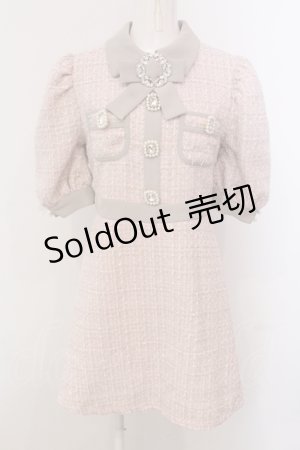 画像: Swankiss / TS spring tweed O/P ワンピース  ピンク O-25-05-15-058-CA-OP-IG-OS