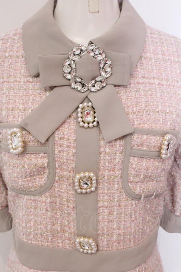 画像2: Swankiss / TS spring tweed O/P ワンピース  ピンク O-25-05-15-058-CA-OP-IG-OS (2)