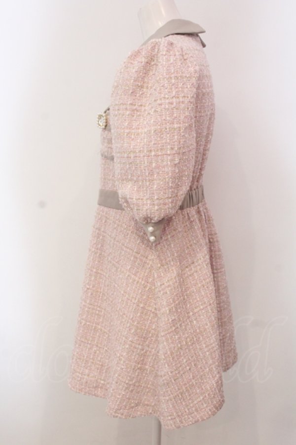画像3: Swankiss / TS spring tweed O/P ワンピース  ピンク O-25-05-15-058-CA-OP-IG-OS (3)