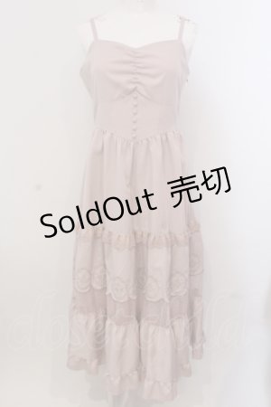 画像: axes femme POETIQUE / イースターラビット刺繍ワンピース M ピンク O-25-05-15-059-AX-OP-OW-OS