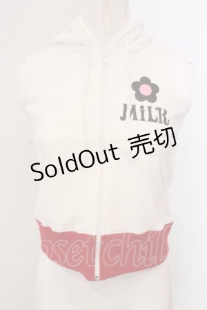 画像: MILK / デイジーptノースリーブパーカー  シロ×アカ O-25-05-15-067-ML-TO-OW-OS