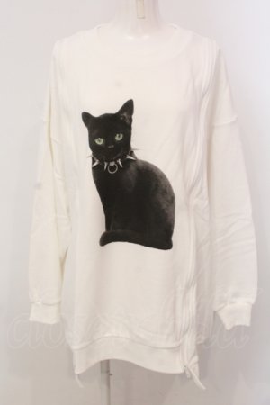 画像: Candy Stripper / ANARCHY KITTEN SWEAT トップス 2 ホワイト O-25-05-15-078-PU-TS-YM-OS