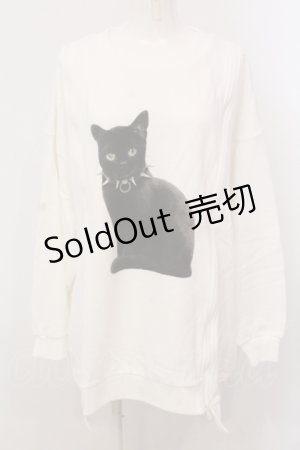 画像: Candy Stripper / ANARCHY KITTEN SWEAT トップス 2 ホワイト O-25-05-15-078-PU-TS-YM-ZY